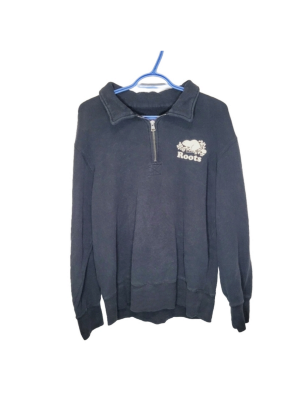 Roots crewneck 1/4 zip sweater